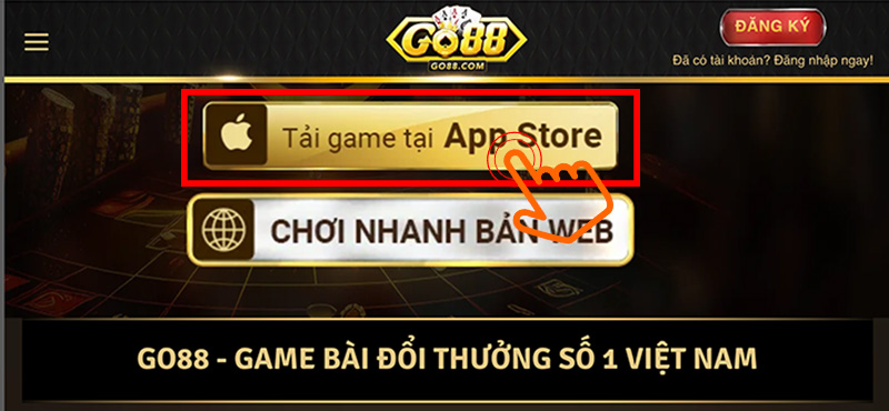 Đối với mục tải kubet trên IOS